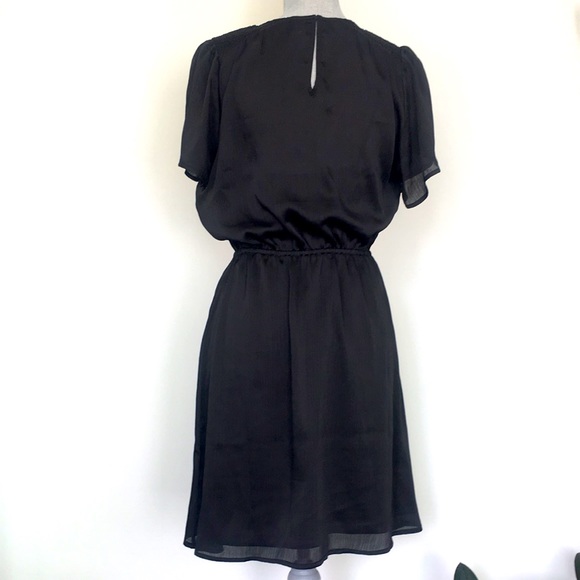 NWT Old Navy Smocked Shoulder Semi-Sheer Little Black Dress, size Medium 🖤 - Picture 5 of 11